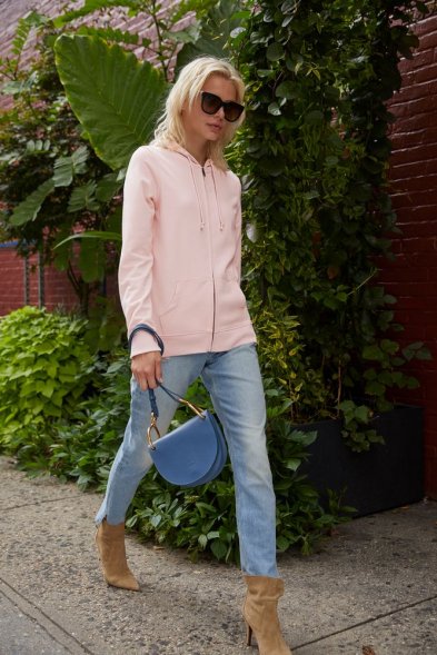 Толстовка на молнии с капюшоном женская BNC Inspire (Organic), черная 