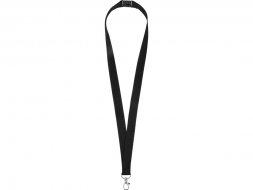 Ланьярд с карабином и замком безопасного разрыва, черный