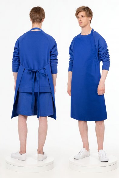 Фартук E1, синий 