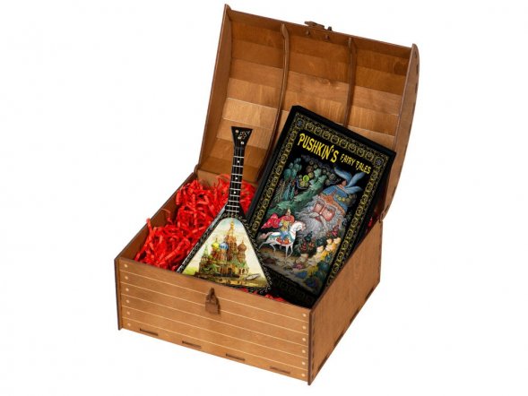 Подарочный набор Музыкальная Россия: балалайка, книга Сказки Пушкина 