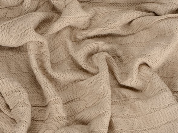 Плед акриловый Braid NEW, бежевый 