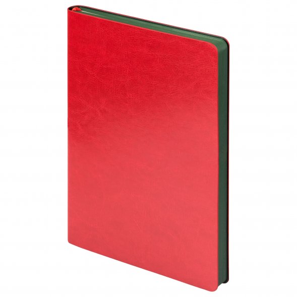 Ежедневник River side недатированный, красный/зеленый 