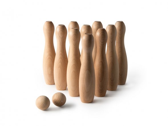 Набор для игры в боулинг VIZA, натуральный 