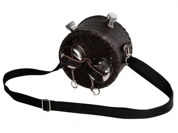 Фляга 506, 2*0,5л(круглая)+2 стаканчика 