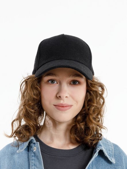 Бейсболка Woolridge, черная 