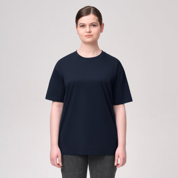 Футболка унисекс KRIS, 100% хлопок, 150 р., темно-синяя, размер XXXL 