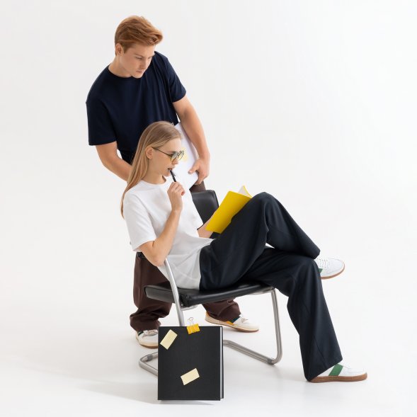 Футболка унисекс KRIS, 100% хлопок, 150 гр., темно-синяя, размер XXXL 