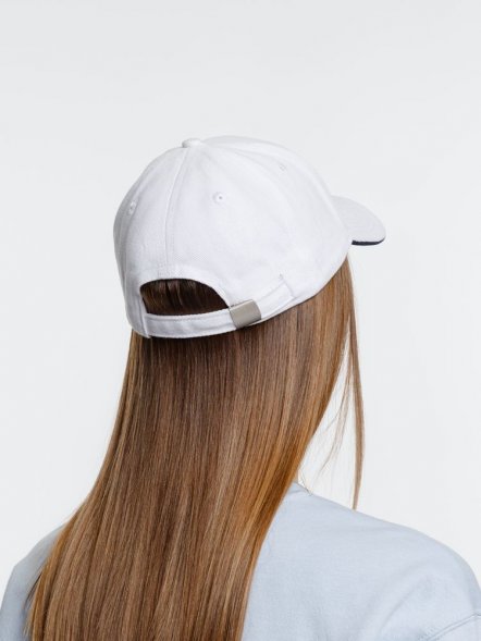 Бейсболка Spiker, белая с темно-синим 