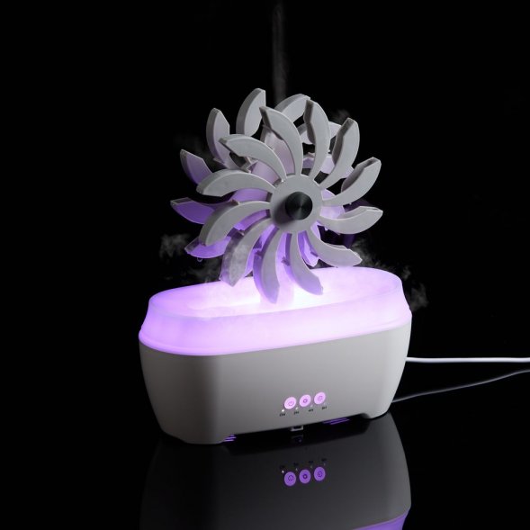 Увлажнитель-ароматизатор Steam Spin, белый с серым 