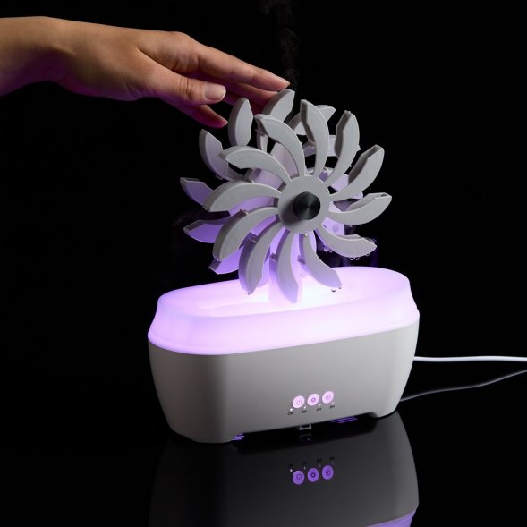 Увлажнитель-ароматизатор Steam Spin, белый с серым 