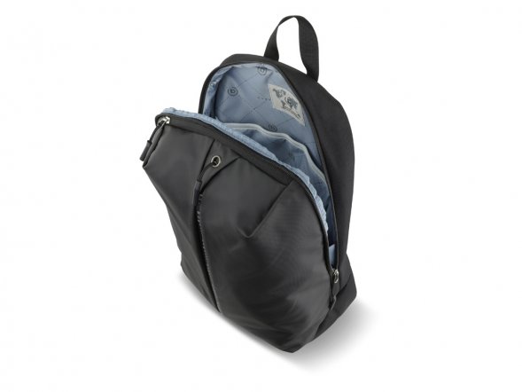 Рюкзак BUGATTI Blanc Delight, чёрный, нейлон RPET600D/тарпаулин/полиэстер, 32х15х45 см, 20 л 