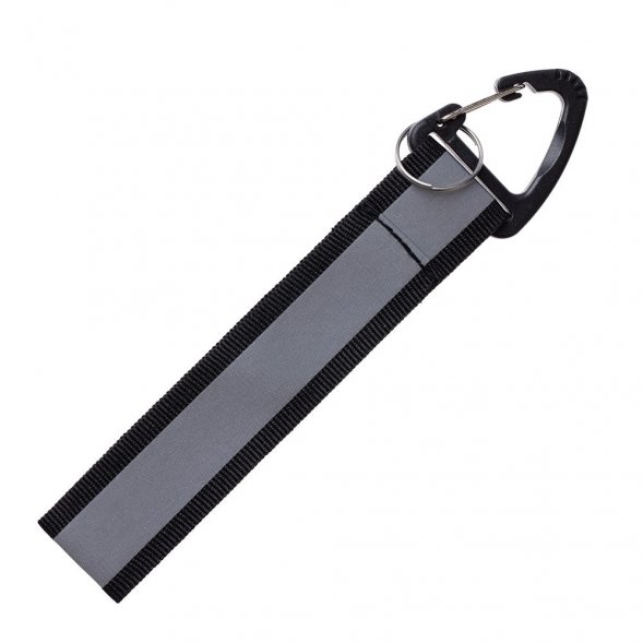 Светоотражающий брелок Flashline, серый с черным 