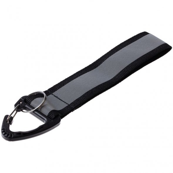 Светоотражающий брелок Flashline, серый с черным 