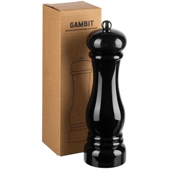 Механическая мельница для специй Gambit, черная 