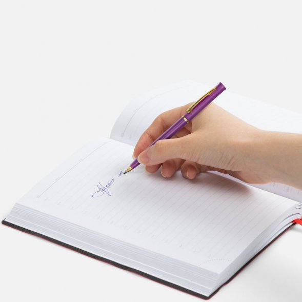 Ручка шариковая Euro Gold, фиолетовая 