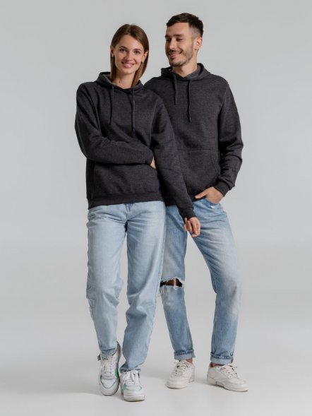 Толстовка с капюшоном Snake II черный меланж 