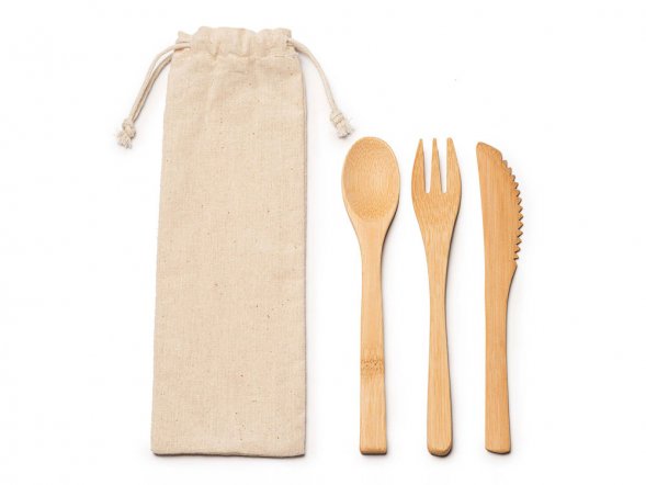 Набор столовых приборов из бамбука COLMER, натуральный 