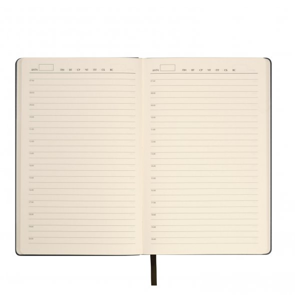 Ежедневник Star недатированный, черный (с упаковкой, со стикерами) 