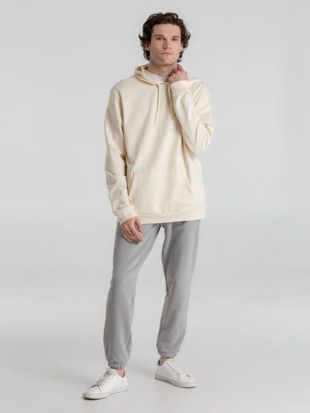 Толстовка с капюшоном унисекс Hoodie, светло-желтая 