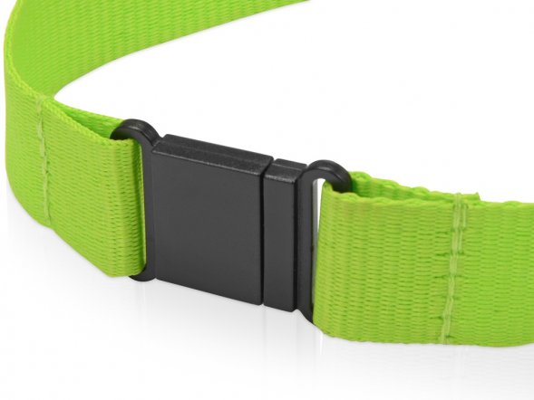Ланьярд с карабином и замком безопасного разрыва, зеленое яблоко 
