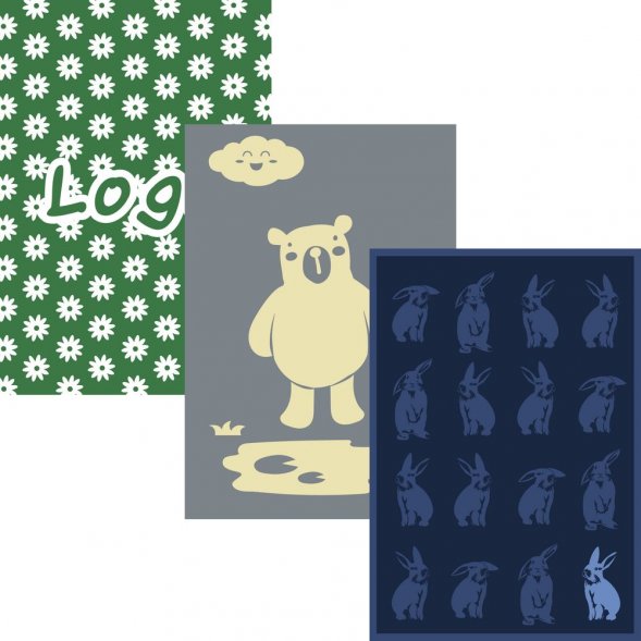 Плед Effect Stereo на заказ, M, полушерсть 