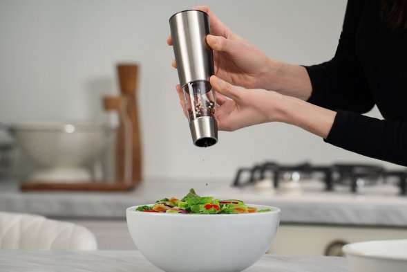 Электрическая мельница Molle, серебристая 