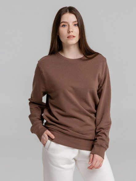 Свитшот унисекс BNC Inspire (Organic), коричневый (мокко) 