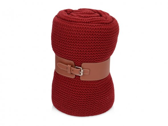 Плед акриловый Chain, бордовый 