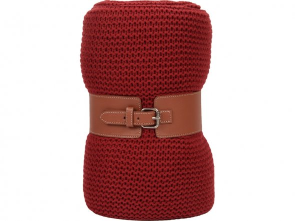 Плед акриловый Chain, бордовый 