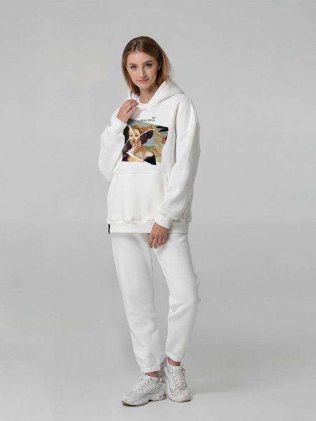 Худи You Are Beautiful, молочно-белое 