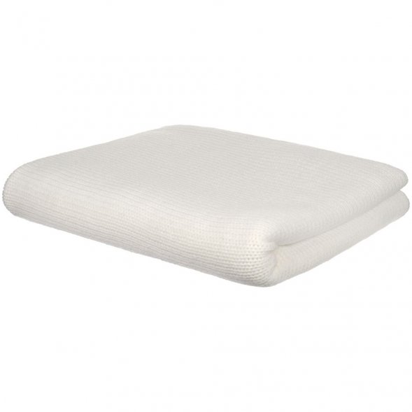 Плед Knitly, жемчужно-белый 