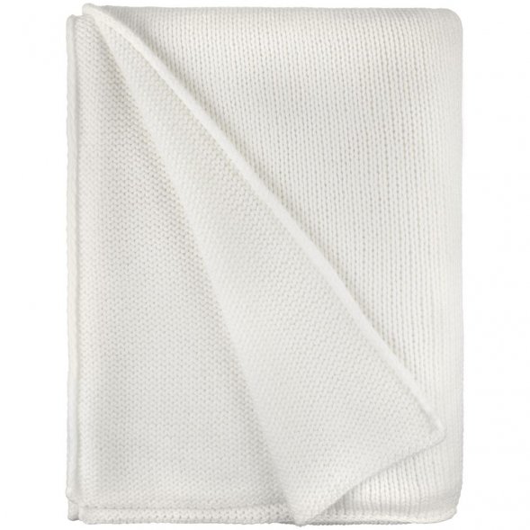 Плед Knitly, жемчужно-белый 