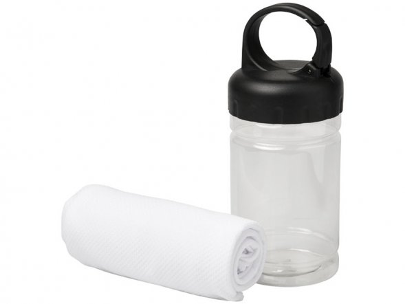 Охлаждающее полотенце Remy в ПЭТ-контейнере, белый 