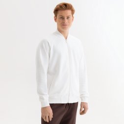 Толстовка на молнии, унисекс TORRES белая, размер M