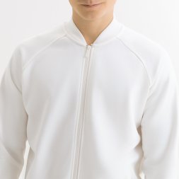 Толстовка на молнии, унисекс TORRES белая, размер M