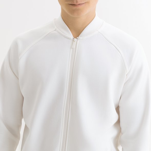 Толстовка на молнии, унисекс TORRES белая, размер M 