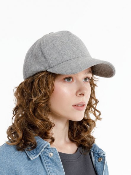 Бейсболка Woolridge, серый меланж 