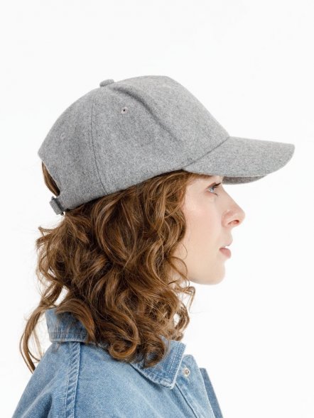 Бейсболка Woolridge, серый меланж 