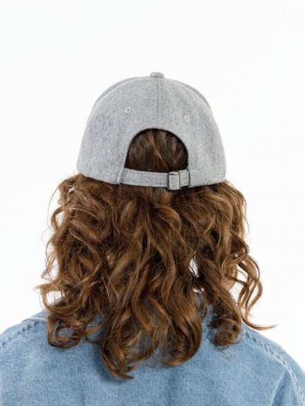 Бейсболка Woolridge, серый меланж 