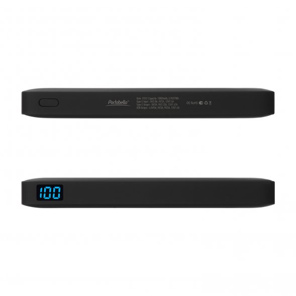 Внешний аккумулятор с подсветкой Ancor PD Plus 10000 mAh, черный 