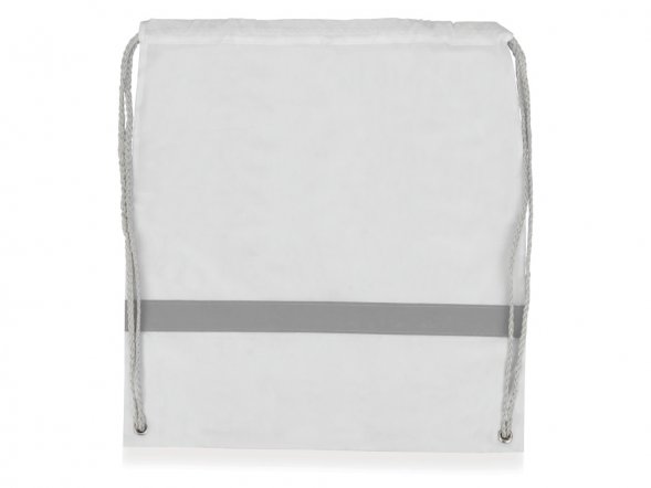Рюкзак Россел, белый с серыми шнурками 