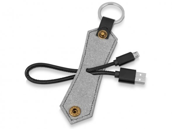 Кабель-брелок USB-MicroUSB Pelle, черный 