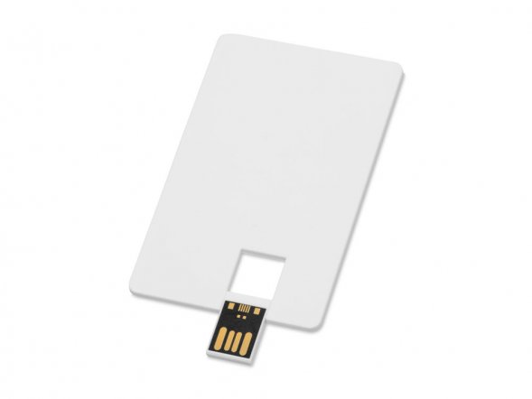 Флеш-карта USB 2.0 16 Gb в виде пластиковой карты Card, белый 