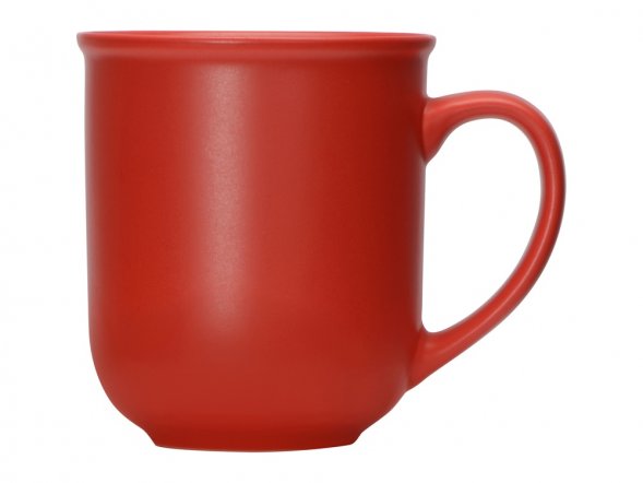 Матовая кружка Susan 380мл в цвете с двух сторон, красный 