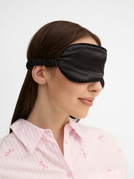 Двухстороняя маска для сна Veluto, черная 