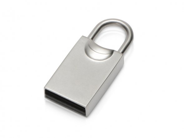 USB-флешка 2.0 на 16 Гб Lock, серебристый 