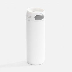 Термостакан X1 с цветной кнопкой, белый с серым