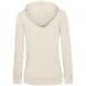 Толстовка на молнии с капюшоном женская BNC Inspire (Organic), молочно-белая 