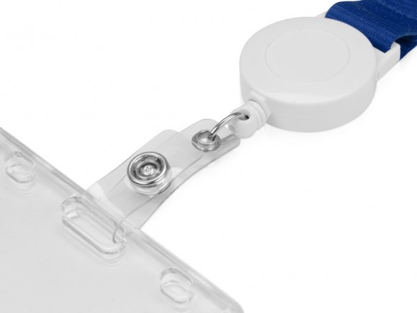 Ланьярд с ретрактором, синий 