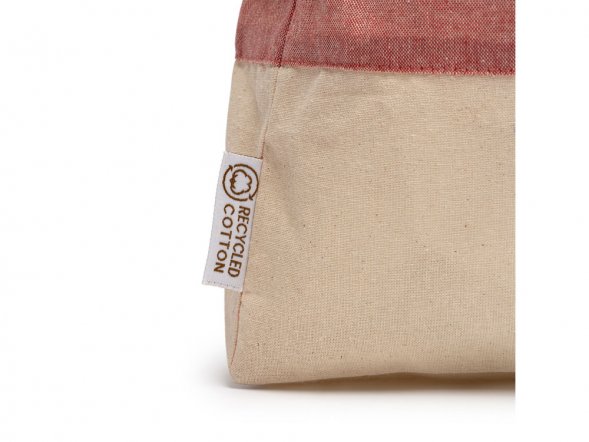 Сумка INCA из переработанного хлопка, натуральный/красный 